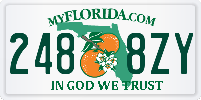 FL license plate 2488ZY