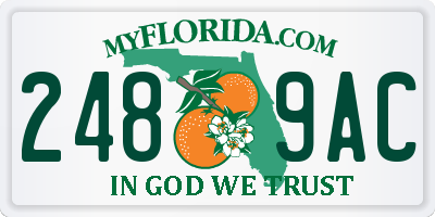 FL license plate 2489AC