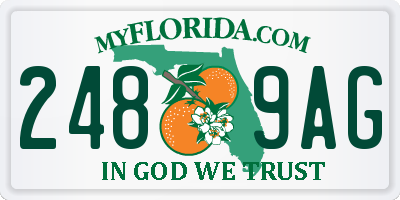 FL license plate 2489AG