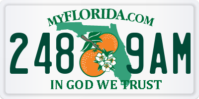FL license plate 2489AM