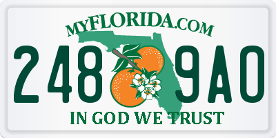 FL license plate 2489AO