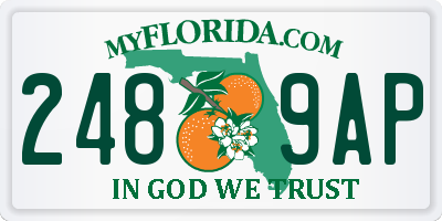 FL license plate 2489AP
