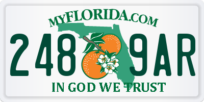 FL license plate 2489AR
