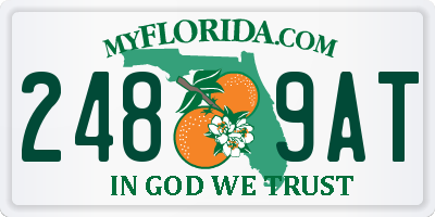FL license plate 2489AT