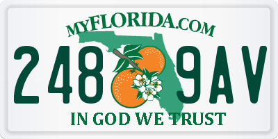 FL license plate 2489AV