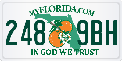 FL license plate 2489BH