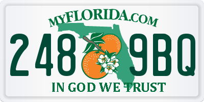 FL license plate 2489BQ