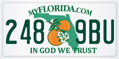 FL license plate 2489BU