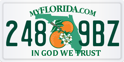 FL license plate 2489BZ