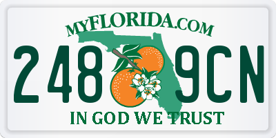 FL license plate 2489CN