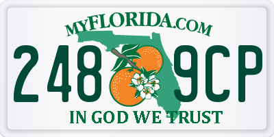 FL license plate 2489CP
