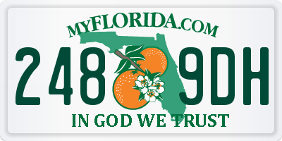 FL license plate 2489DH