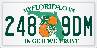 FL license plate 2489DM