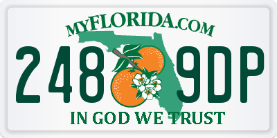 FL license plate 2489DP