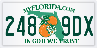 FL license plate 2489DX
