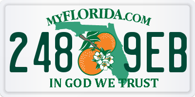 FL license plate 2489EB