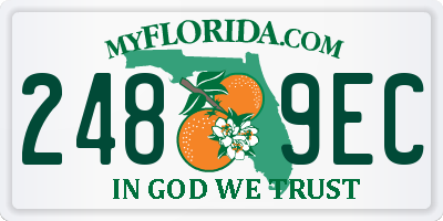 FL license plate 2489EC
