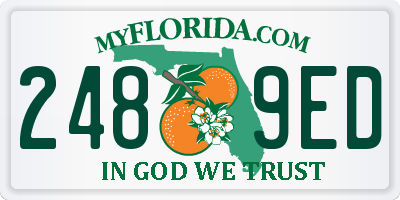 FL license plate 2489ED