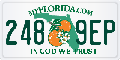 FL license plate 2489EP