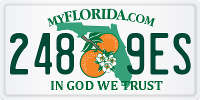 FL license plate 2489ES