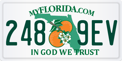 FL license plate 2489EV