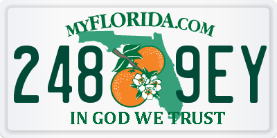FL license plate 2489EY
