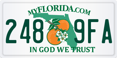 FL license plate 2489FA