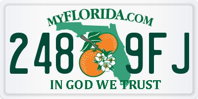 FL license plate 2489FJ