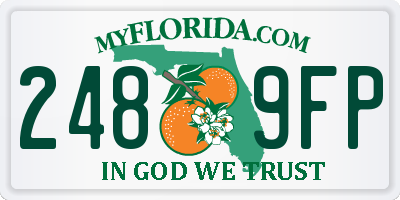FL license plate 2489FP