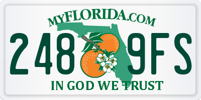 FL license plate 2489FS