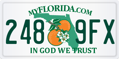 FL license plate 2489FX