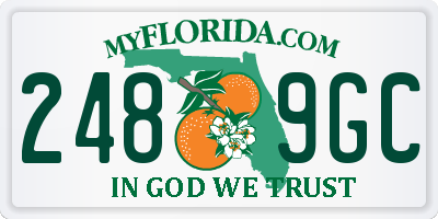 FL license plate 2489GC