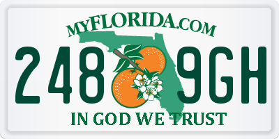 FL license plate 2489GH