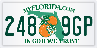 FL license plate 2489GP