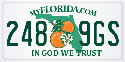 FL license plate 2489GS