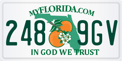 FL license plate 2489GV