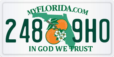 FL license plate 2489HO
