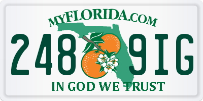 FL license plate 2489IG