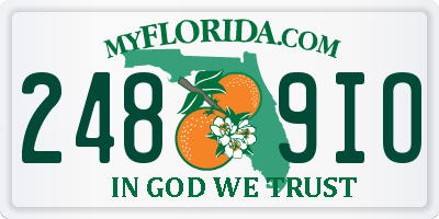 FL license plate 2489IO