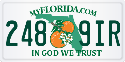 FL license plate 2489IR