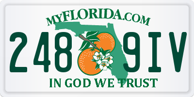 FL license plate 2489IV