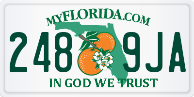 FL license plate 2489JA