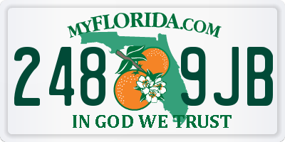 FL license plate 2489JB