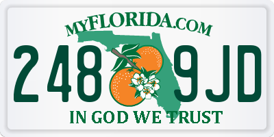 FL license plate 2489JD