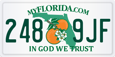 FL license plate 2489JF