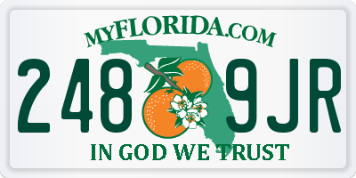 FL license plate 2489JR