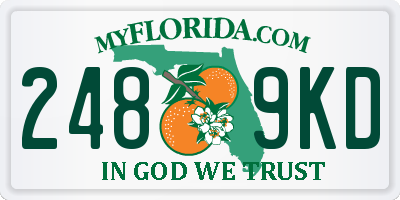 FL license plate 2489KD
