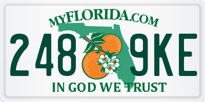FL license plate 2489KE