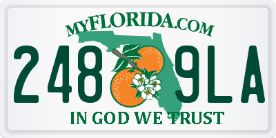 FL license plate 2489LA