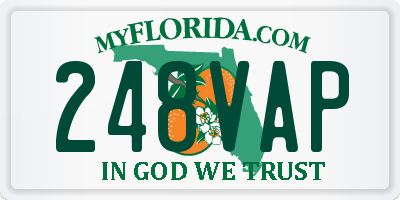 FL license plate 248VAP